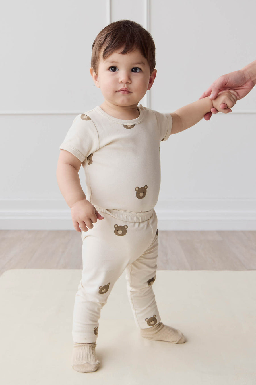 Organic Cotton Everyday Legging - Bobbie Bear Tofu Childrens Legging from Jamie Kay NZ