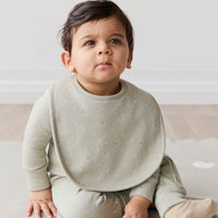 Organic Cotton Bib - Fresh Apples Abbey Stone Childrens Bib from Jamie Kay NZ