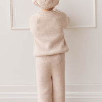 OG Morgan Knit Pant - Blushed Fleck Childrens Pant from Jamie Kay NZ