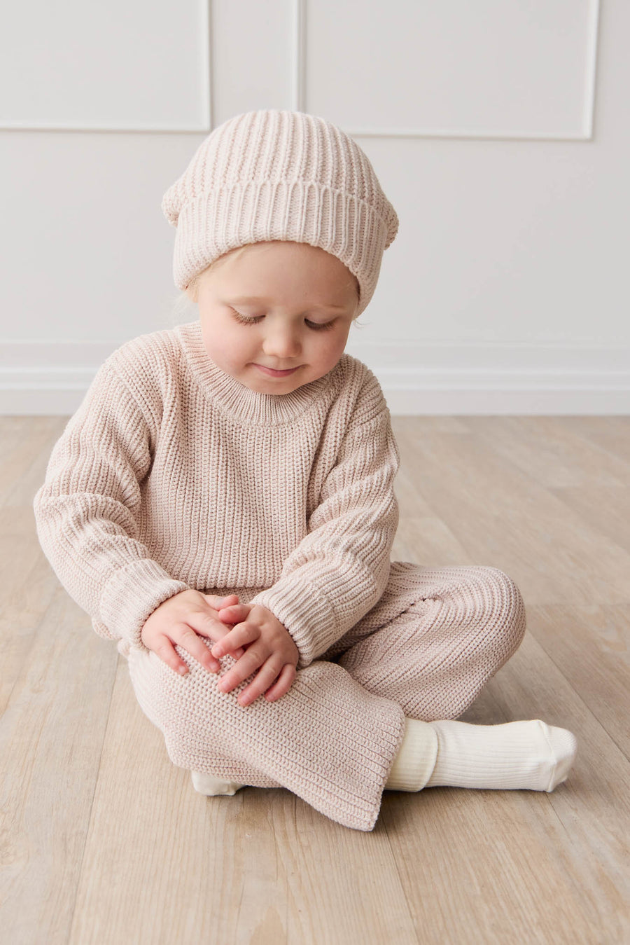 OG Morgan Knit Pant - Blushed Fleck Childrens Pant from Jamie Kay NZ