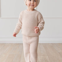 OG Morgan Knit Pant - Blushed Fleck Childrens Pant from Jamie Kay NZ