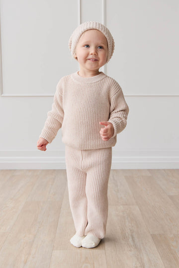 OG Morgan Knit Pant - Blushed Fleck Childrens Pant from Jamie Kay NZ