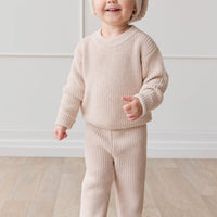 OG Morgan Knit Pant - Blushed Fleck Childrens Pant from Jamie Kay NZ