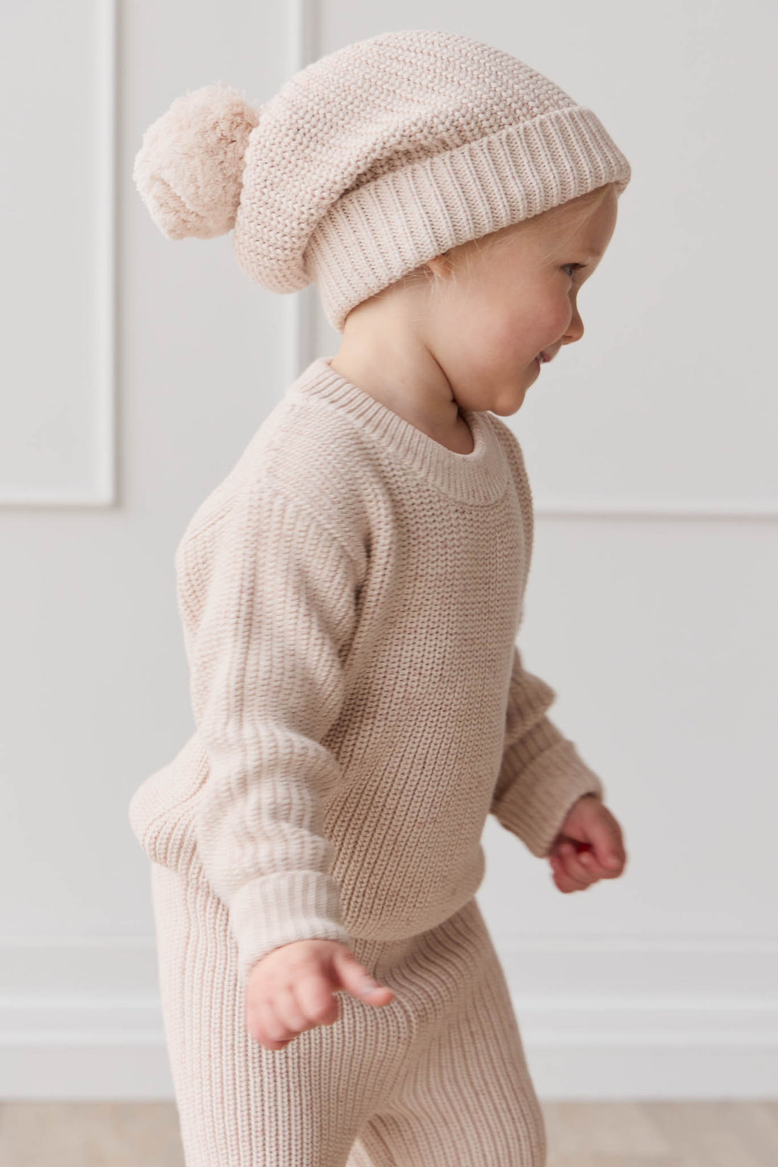 Leon Jumper - Blushed Fleck Childrens Jumper from Jamie Kay NZ