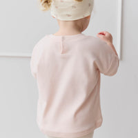 Pima Cotton Mimi Top - Soft Peony Petite Cherry Childrens Top from Jamie Kay NZ