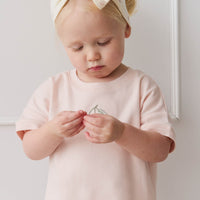 Pima Cotton Mimi Top - Soft Peony Petite Cherry Childrens Top from Jamie Kay NZ