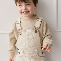 Organic Cotton Jalen Oversized Jumper - Biscuit Fresh Apple Childrens Sweatshirting from Jamie Kay NZ