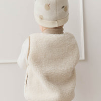 Ethan Hat - Jacquard Fresh Apple Tofu Childrens Hat from Jamie Kay NZ