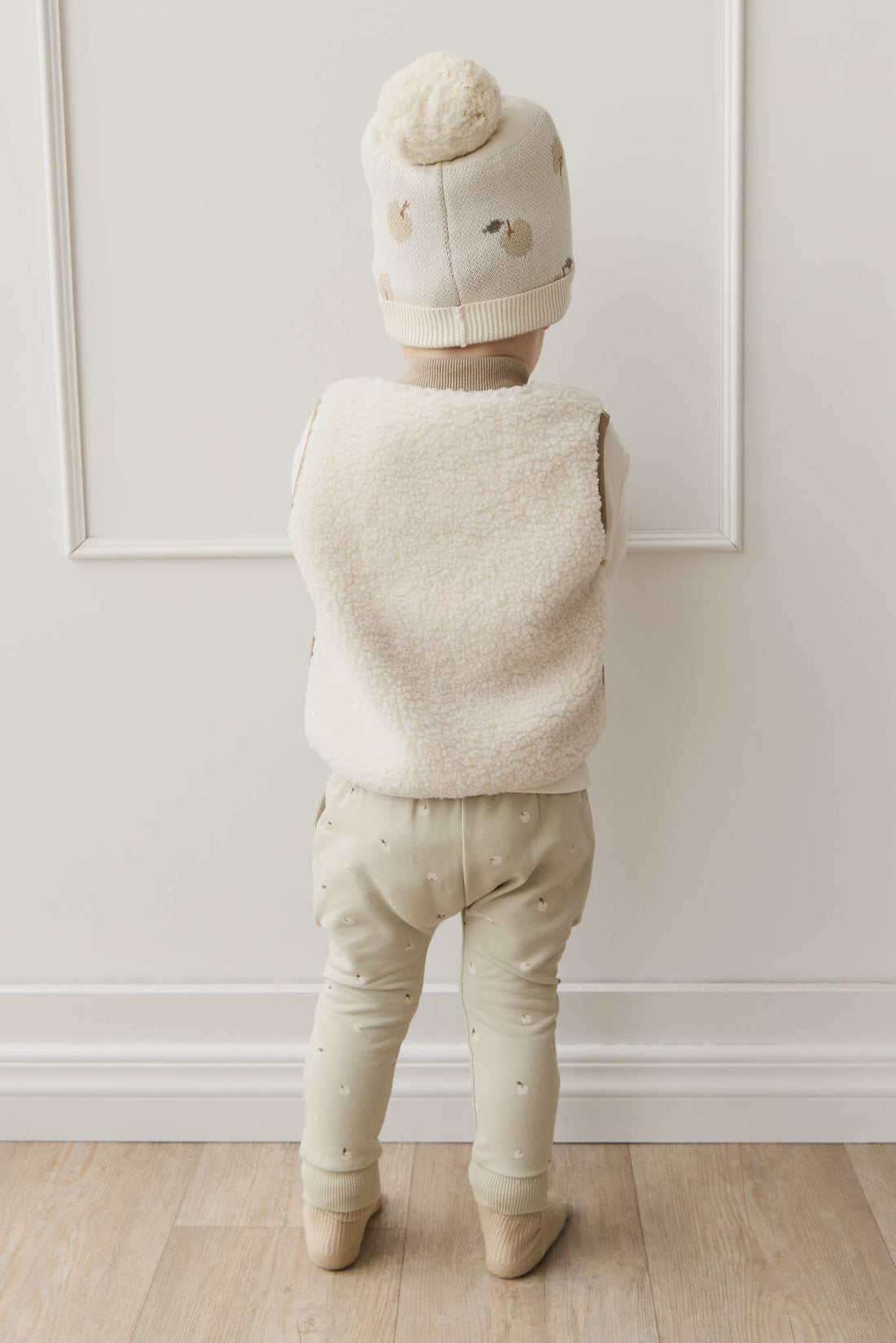 Organic Cotton Morgan Track Pant - Fresh Apples Abbey Medium Childrens Pant from Jamie Kay NZ