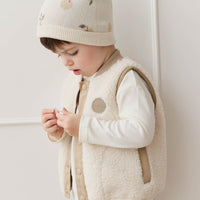 Ethan Hat - Jacquard Fresh Apple Tofu Childrens Hat from Jamie Kay NZ