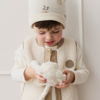 Jody Sherpa Vest - Natural/Cashew Childrens Vest from Jamie Kay NZ