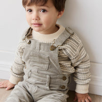 Leon Jumper - Harvest Stripe Moss/Cassava Childrens Jumper from Jamie Kay NZ