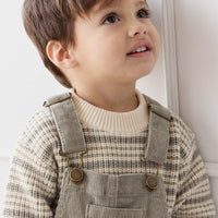 Leon Jumper - Harvest Stripe Moss/Cassava Childrens Jumper from Jamie Kay NZ