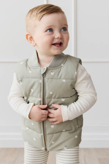 Taylor Vest - Fresh Apples Abbey Stone Childrens Vest from Jamie Kay NZ