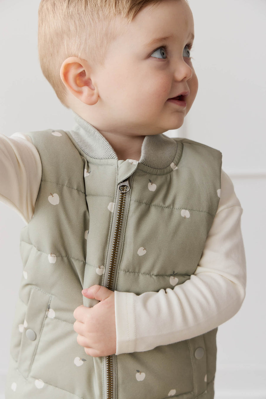 Taylor Vest - Fresh Apples Abbey Stone Childrens Vest from Jamie Kay NZ