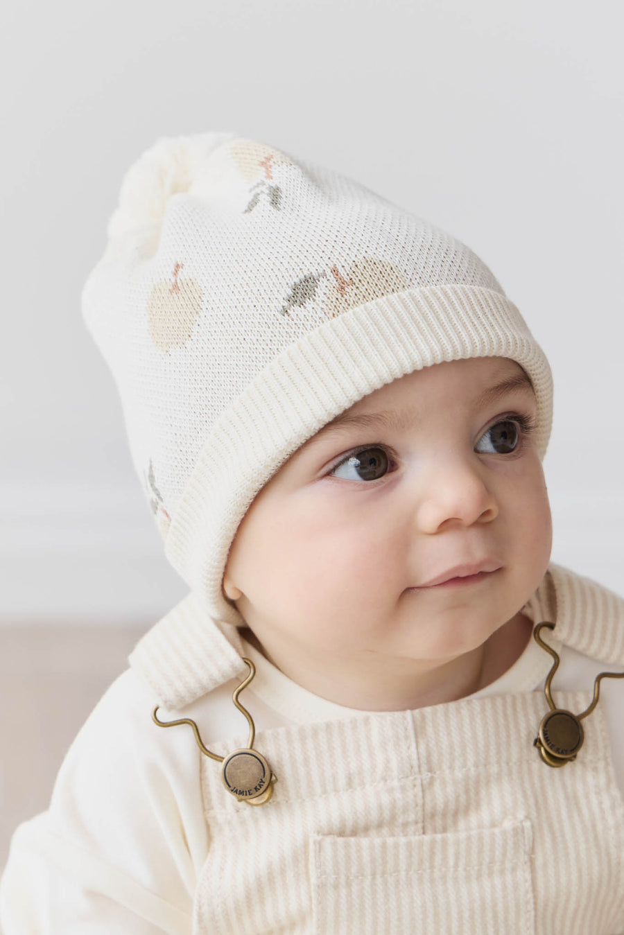 Ethan Hat - Jacquard Fresh Apple Tofu Childrens Hat from Jamie Kay NZ