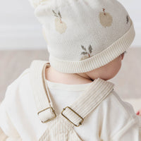 Ethan Hat - Jacquard Fresh Apple Tofu Childrens Hat from Jamie Kay NZ