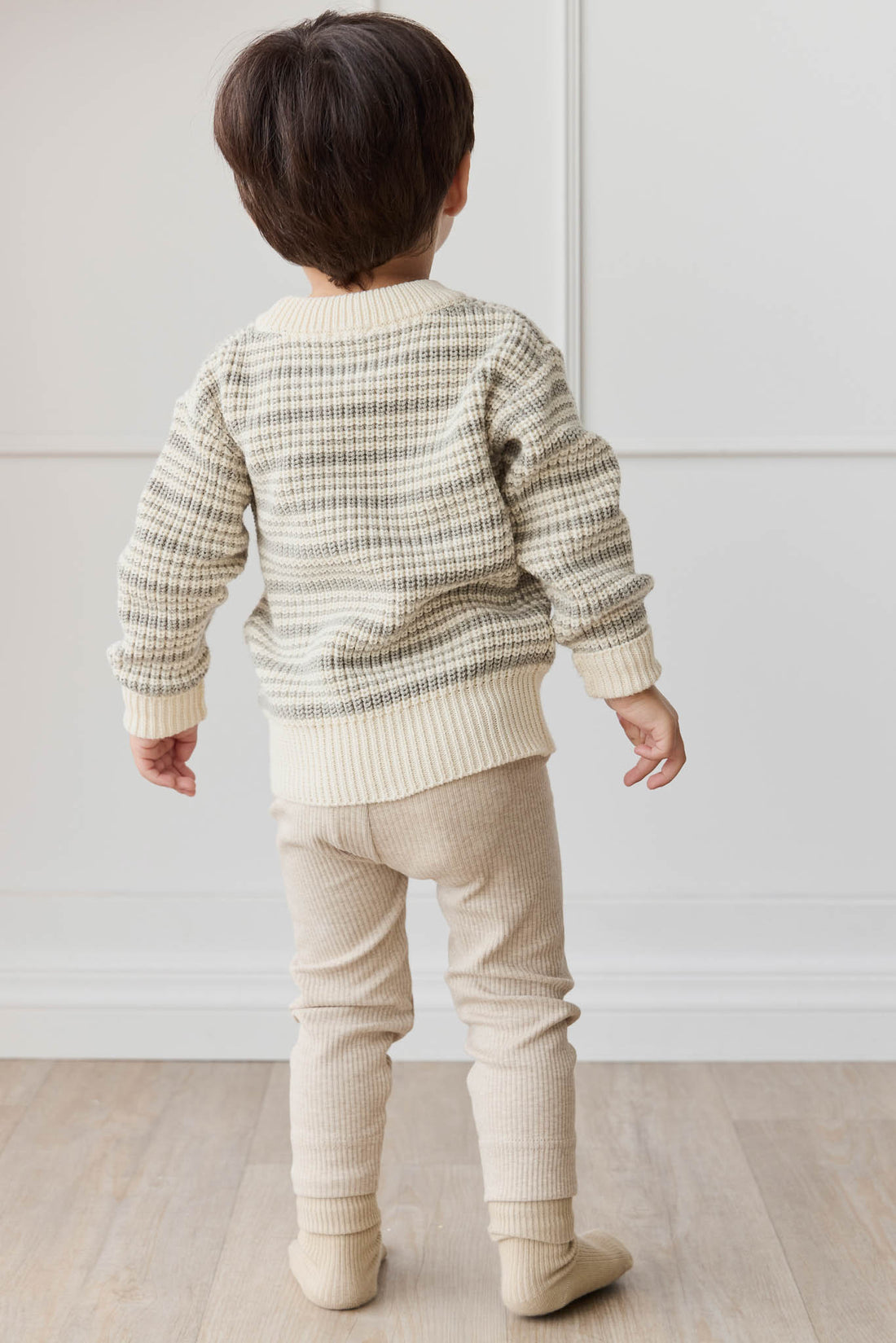 Organic Cotton Modal Everyday Legging - Biscuit Marle Childrens Legging from Jamie Kay NZ