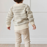 Organic Cotton Modal Everyday Legging - Biscuit Marle Childrens Legging from Jamie Kay NZ