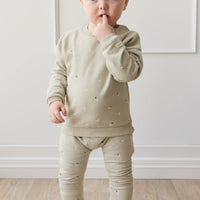 Organic Cotton Damien Sweatshirt - Fresh Apples Abbey Medium Childrens Sweatshirting from Jamie Kay NZ