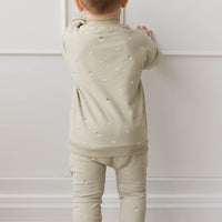 Organic Cotton Damien Sweatshirt - Fresh Apples Abbey Medium Childrens Sweatshirting from Jamie Kay NZ