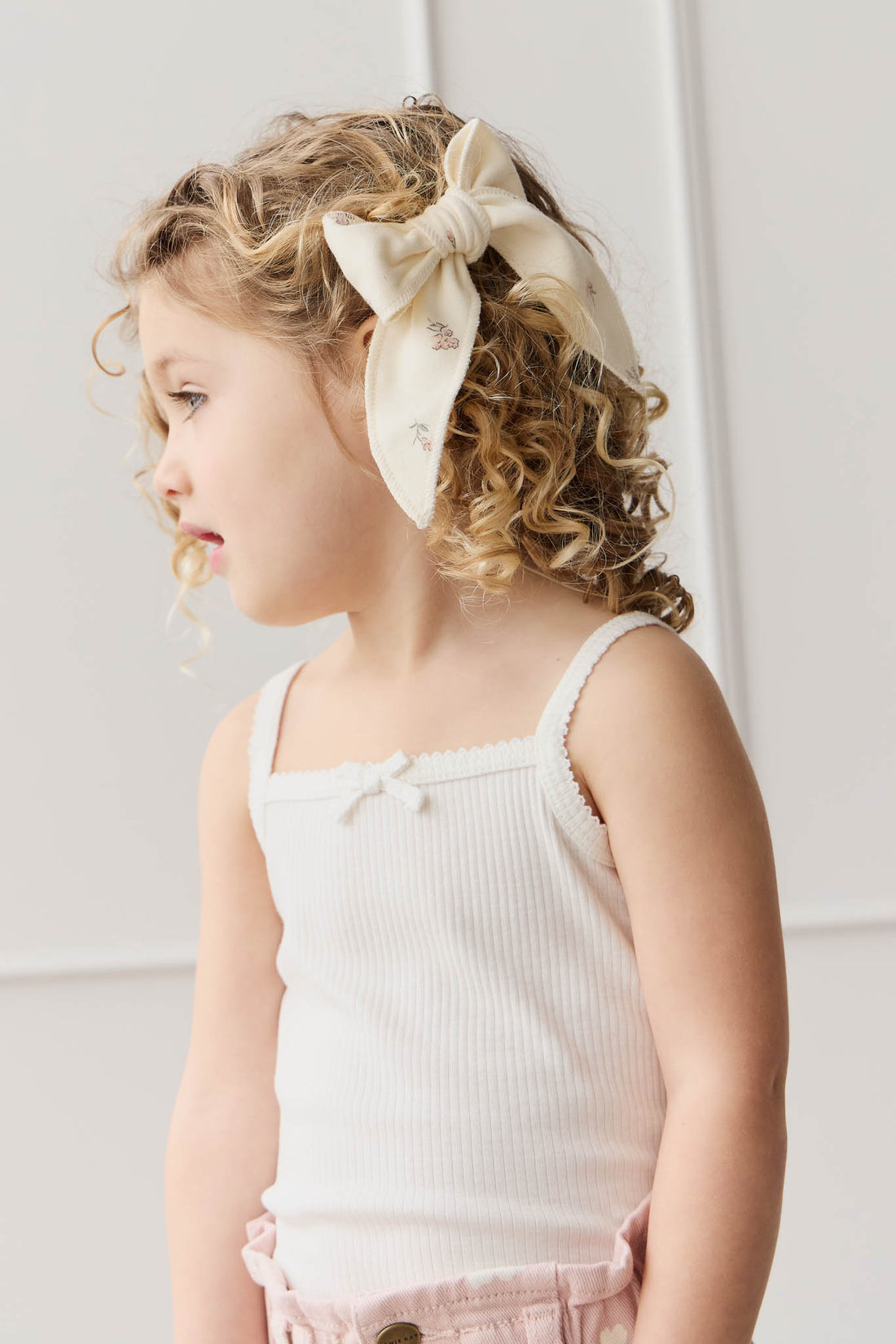 Organic Cotton Bow - Meredith Egret Childrens Bow from Jamie Kay NZ