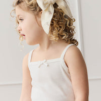 Organic Cotton Bow - Meredith Egret Childrens Bow from Jamie Kay NZ