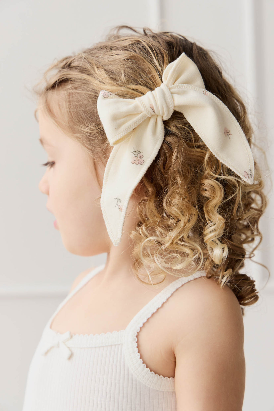 Organic Cotton Bow - Meredith Egret Childrens Bow from Jamie Kay NZ