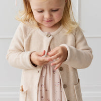 Aude Cardigan - Light Oatmeal Marle Childrens Cardigan from Jamie Kay NZ