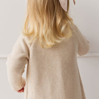 Aude Cardigan - Light Oatmeal Marle Childrens Cardigan from Jamie Kay NZ