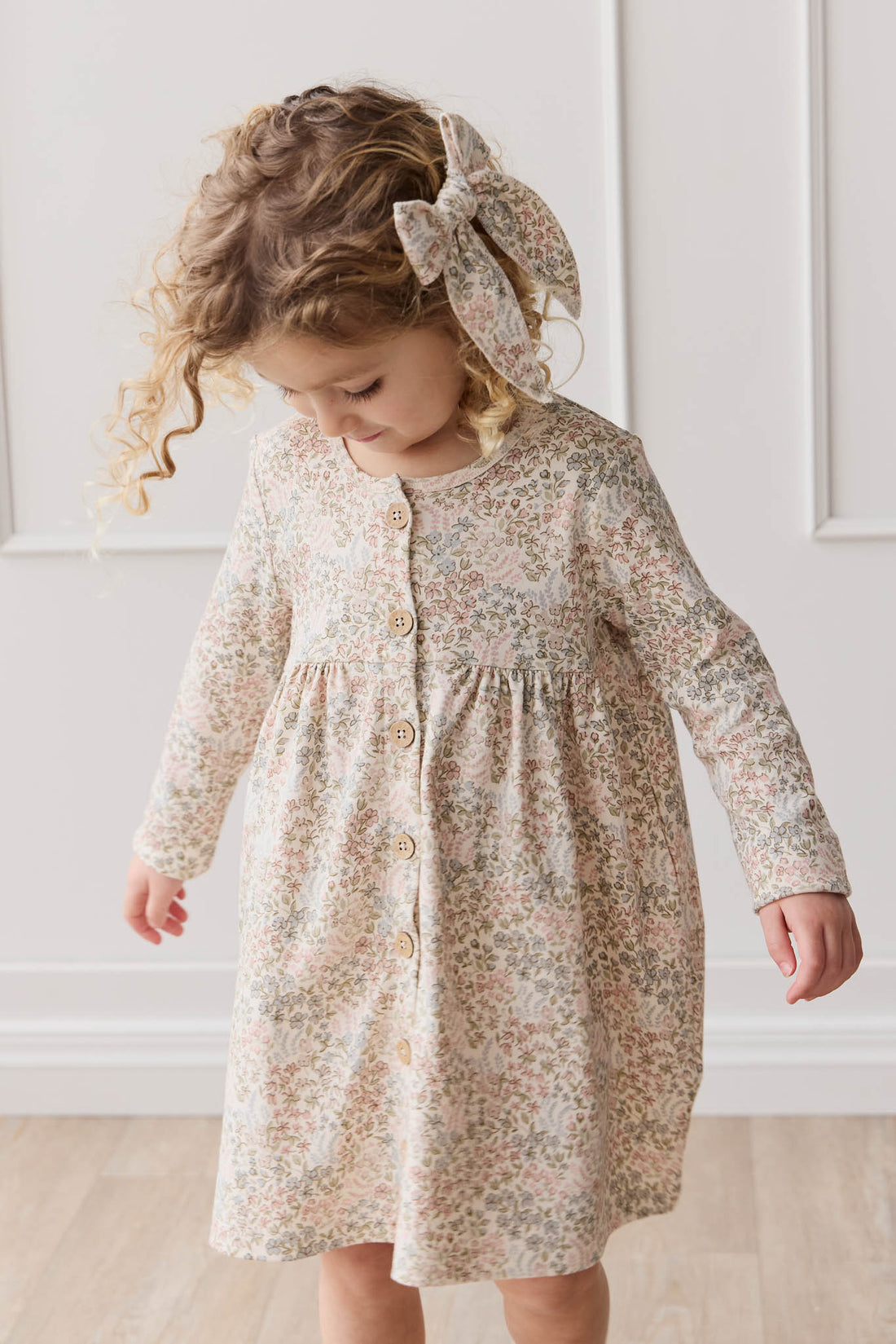 Organic Cotton Poppy Dress - April Glacier Childrens Dress from Jamie Kay NZ