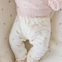 Organic Cotton Everyday Legging - Meredith Egret Childrens Legging from Jamie Kay NZ