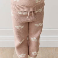 OG Morgan Knit Pant - Frankie Knit Rose Childrens Pant from Jamie Kay NZ