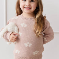 Evelyn Jumper - Frankie Knit Rose Childrens Jumper from Jamie Kay NZ