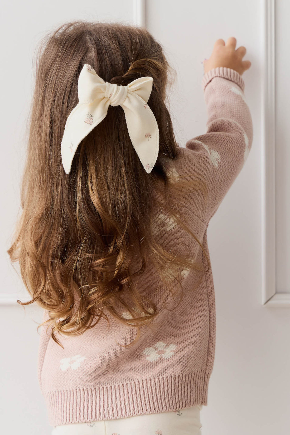 Organic Cotton Bow - Meredith Egret Childrens Bow from Jamie Kay NZ