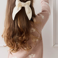 Organic Cotton Bow - Meredith Egret Childrens Bow from Jamie Kay NZ