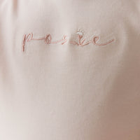 Pima Cotton Aude Oversized Tee - Ballet Pink Posie Childrens Top from Jamie Kay NZ