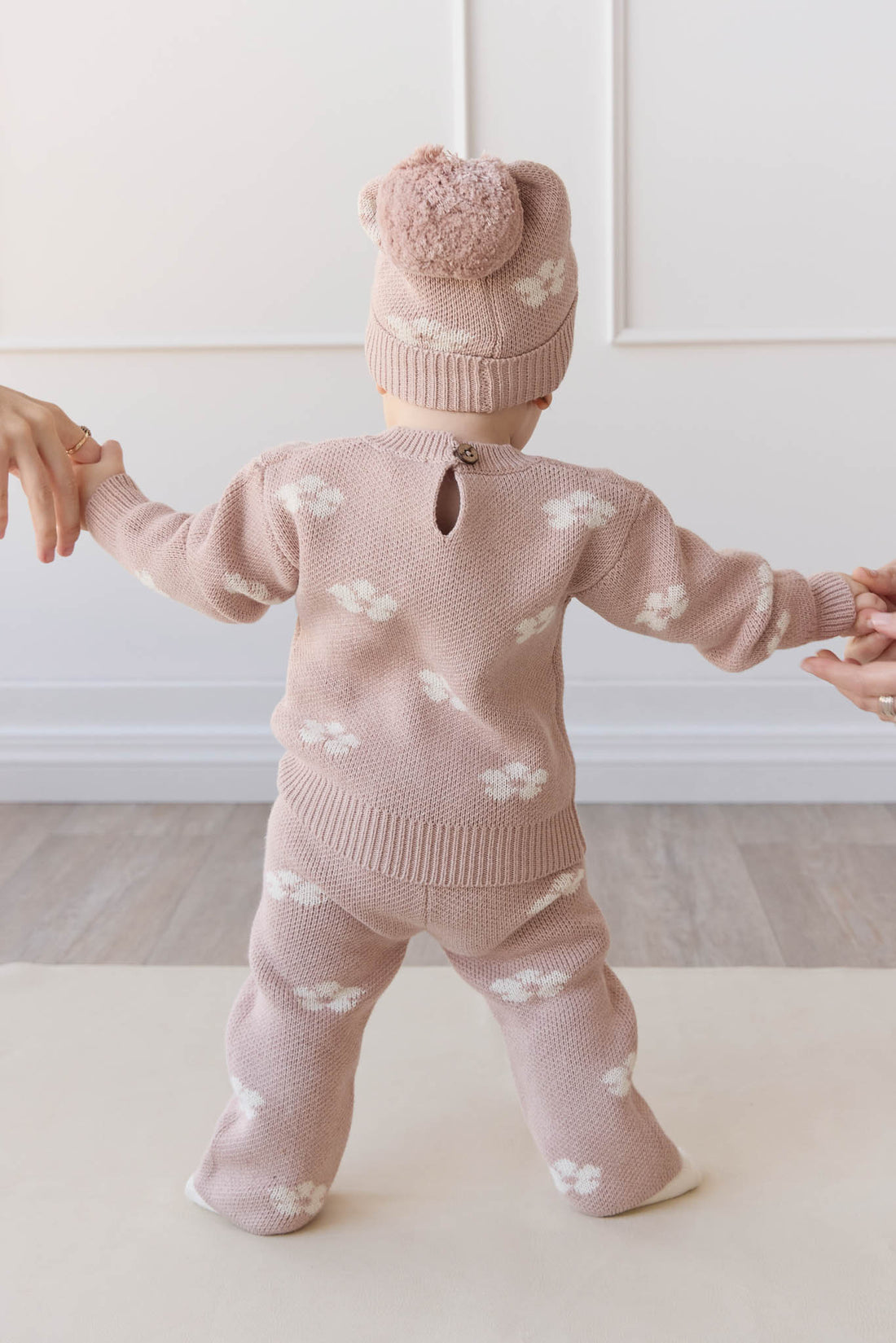 OG Morgan Knit Pant - Frankie Knit Rose Childrens Pant from Jamie Kay NZ