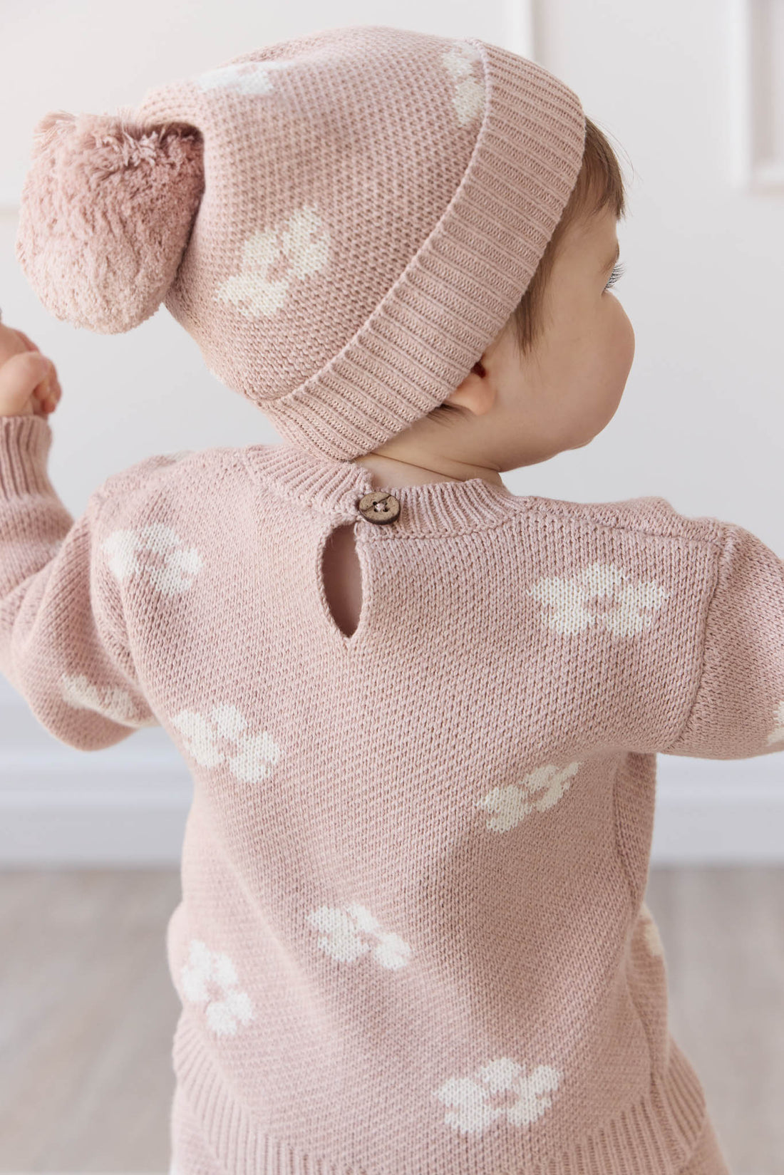 Evelyn Jumper - Frankie Knit Rose Childrens Jumper from Jamie Kay NZ