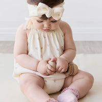 Organic Cotton Headband - Meredith Egret Childrens Headband from Jamie Kay NZ