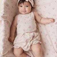 Organic Cotton Wrap Blanket - Petite Fleur Soft Peony Childrens Blanket from Jamie Kay NZ