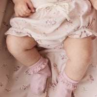 Organic Cotton Frill Bloomer - Petite Fleur Soft Peony Childrens Bloomer from Jamie Kay NZ