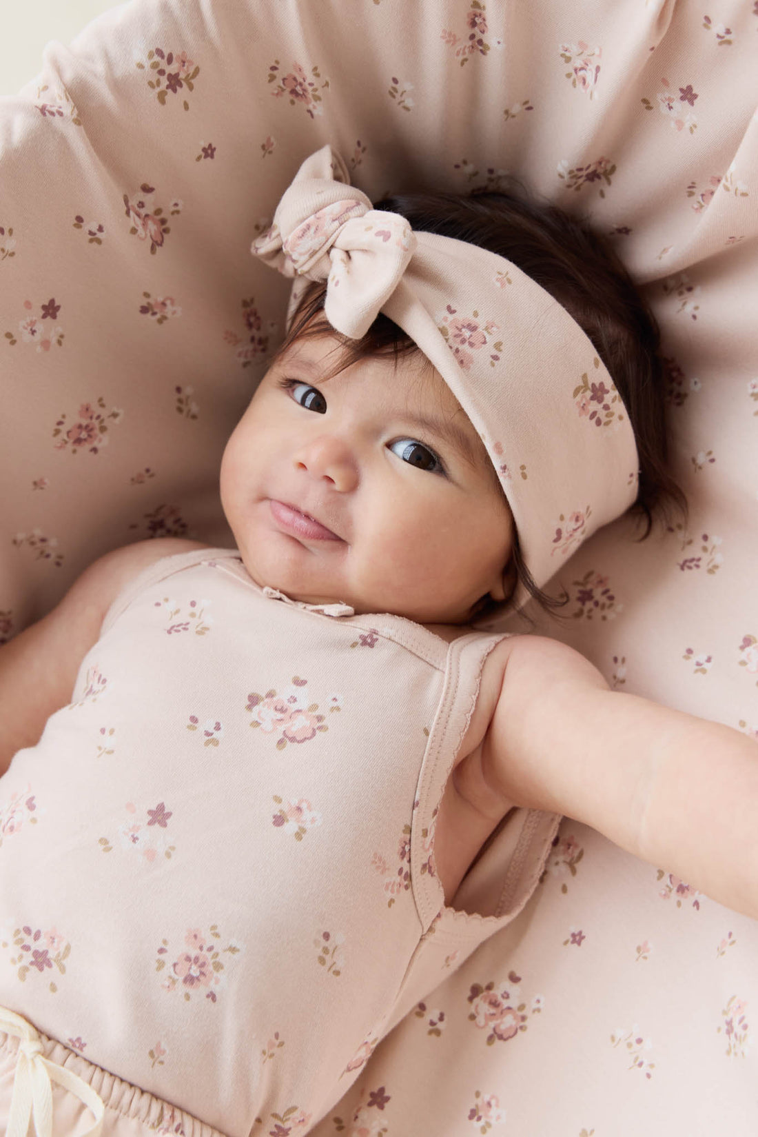 Organic Cotton Headband - Petite Fleur Soft Peony Childrens Headband from Jamie Kay NZ