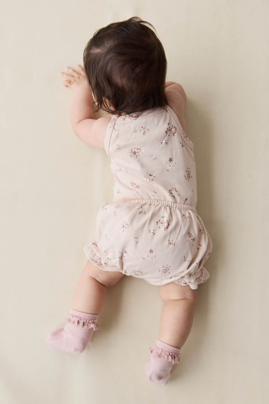 Organic Cotton Frill Bloomer - Petite Fleur Soft Peony Childrens Bloomer from Jamie Kay NZ