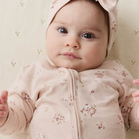 Organic Cotton Frankie Onepiece - Petite Fleur Soft Peony Childrens Onepiece from Jamie Kay NZ