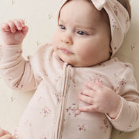 Organic Cotton Headband - Petite Fleur Soft Peony Childrens Headband from Jamie Kay NZ