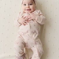 Organic Cotton Frankie Onepiece - Petite Fleur Soft Peony Childrens Onepiece from Jamie Kay NZ