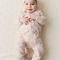 Organic Cotton Frankie Onepiece - Petite Fleur Soft Peony Childrens Onepiece from Jamie Kay NZ