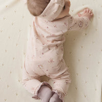 Organic Cotton Frankie Onepiece - Petite Fleur Soft Peony Childrens Onepiece from Jamie Kay NZ