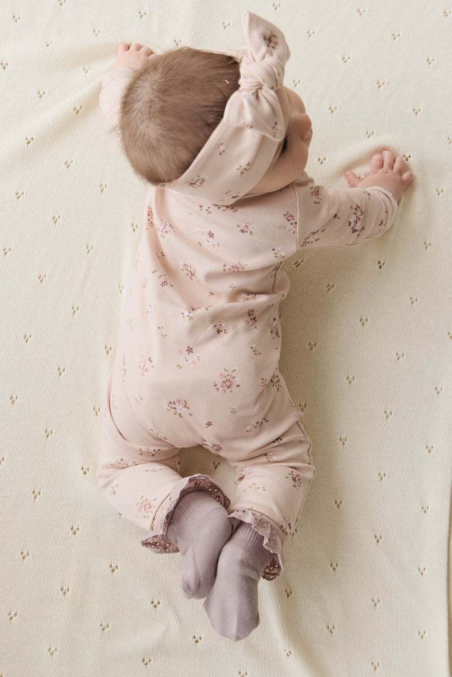 Organic Cotton Frankie Onepiece - Petite Fleur Soft Peony Childrens Onepiece from Jamie Kay NZ